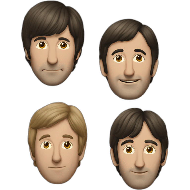 the Beatles four guys emoji