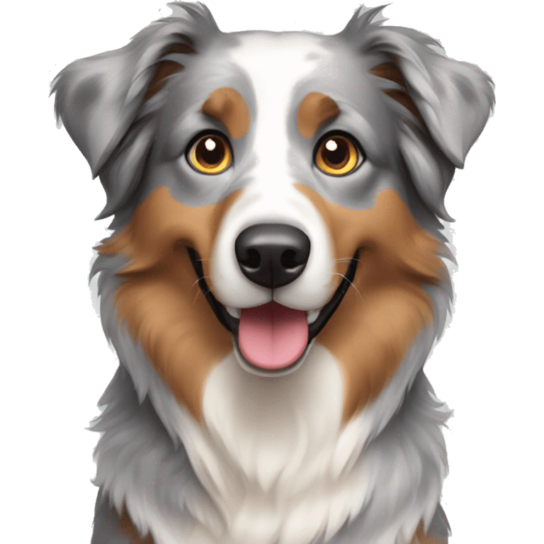 Gray dog australian shepherd emoji