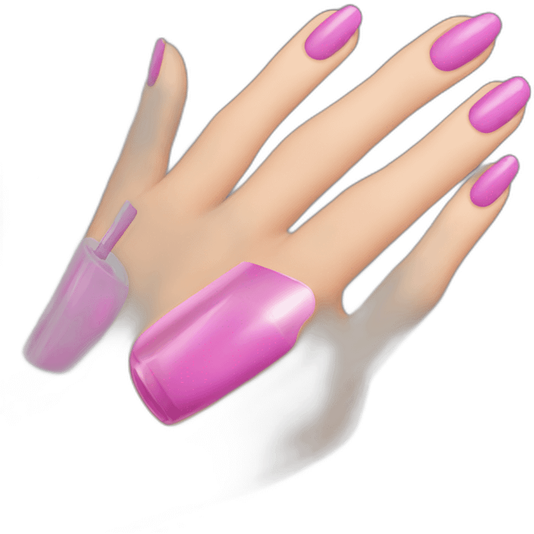 hand applying nailpolish emoji