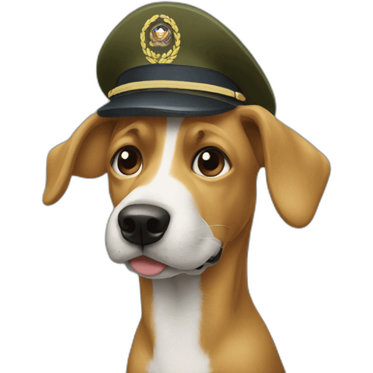 dog make military salute emoji