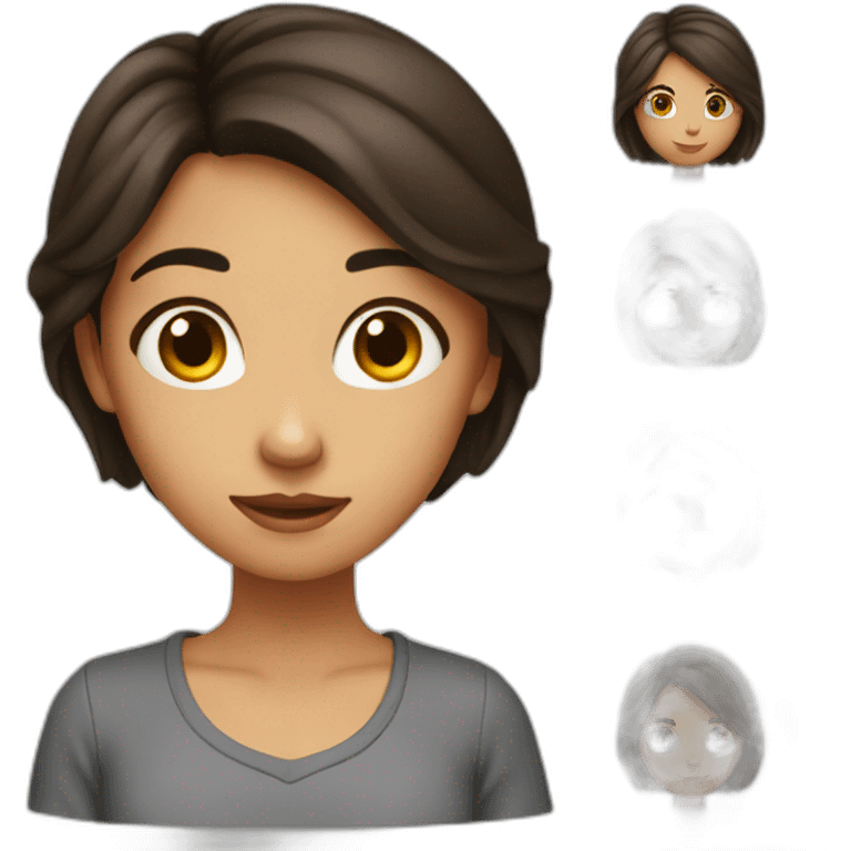 fille brune emoji