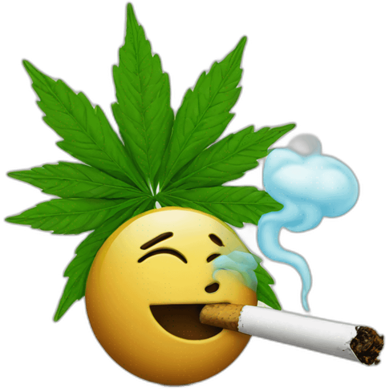 Smoking weed emoji