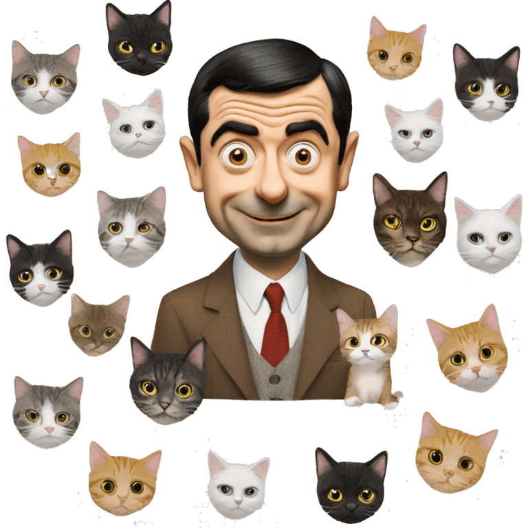 mr bean With Cats emoji