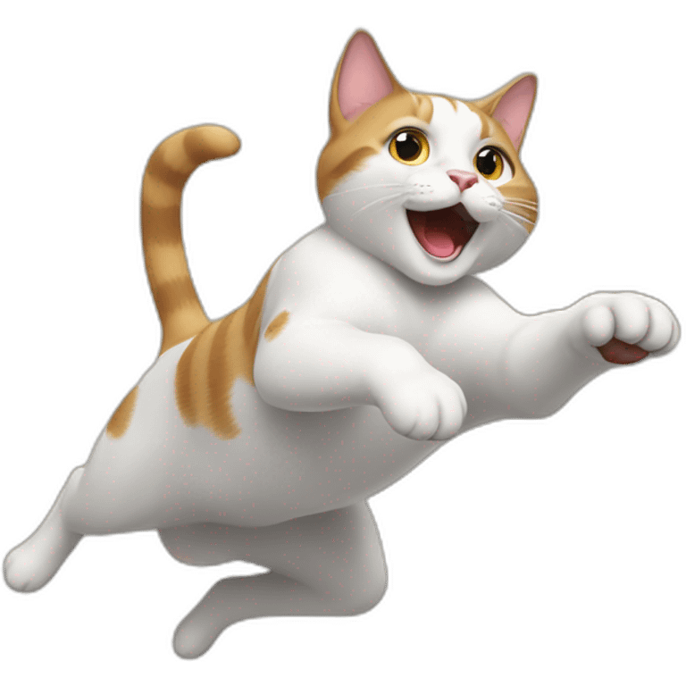 Cat jumping emoji