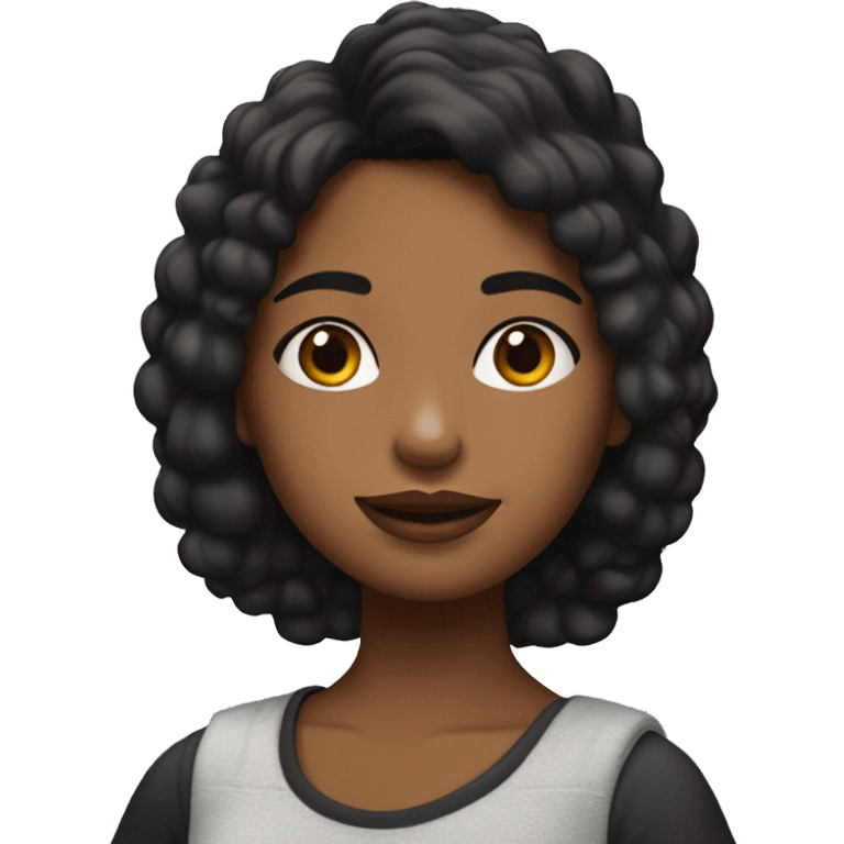 Una chica mona y otra chica pelo negra juntas emoji