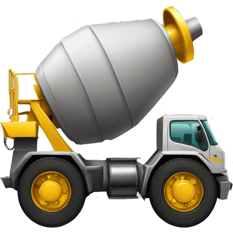 a cement mixer wearing gold jewelry emoji