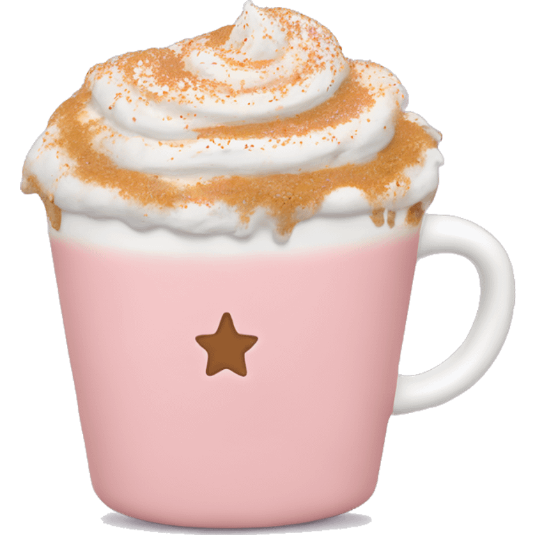 Light pink starducks pumpkin latte with Sprinkling emoji