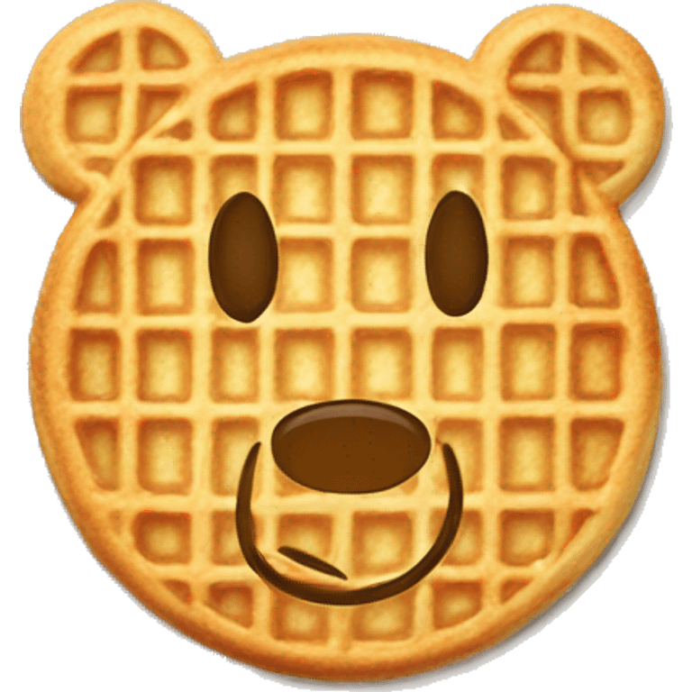 Mickey shaped waffle without face emoji