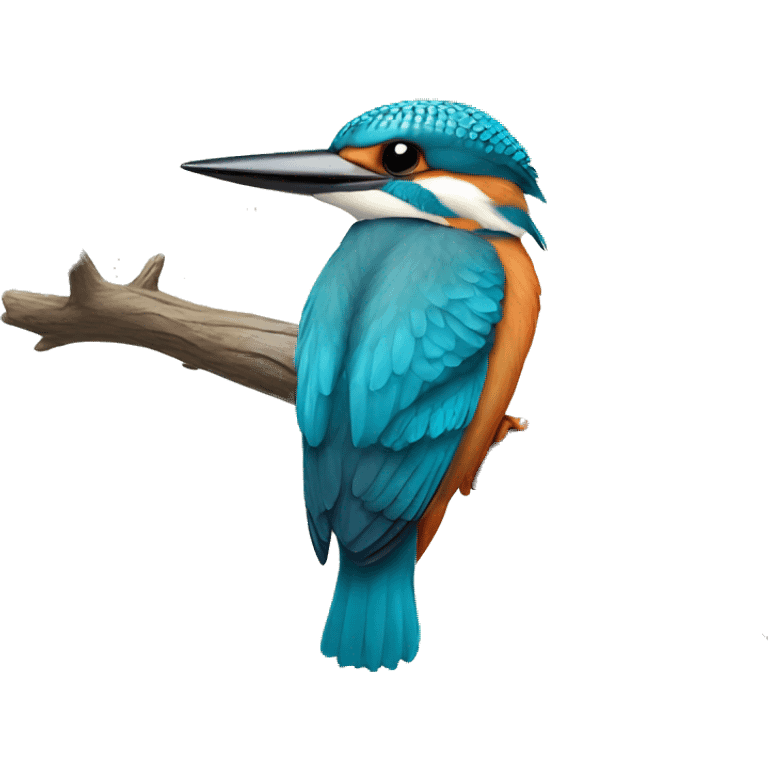 kingfisher sitting on a branch emoji