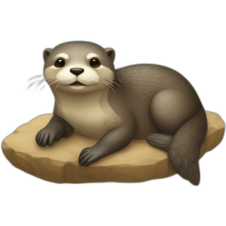 Loutre qui dort emoji