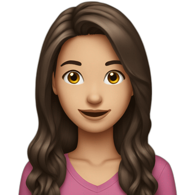 brunette-teen-happy emoji