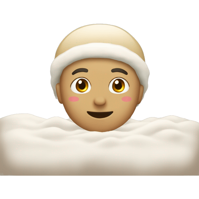 Beige snow and garland emoji