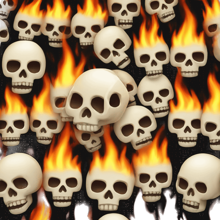 Skull fire emoji