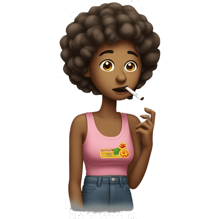 Person smoking chica emoji