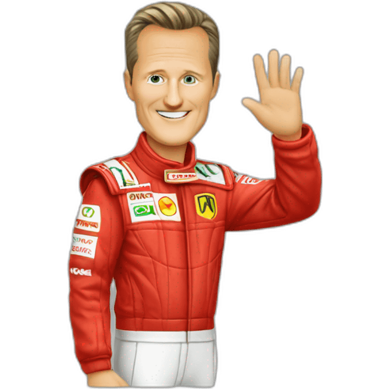 Michael Schumacher waving emoji