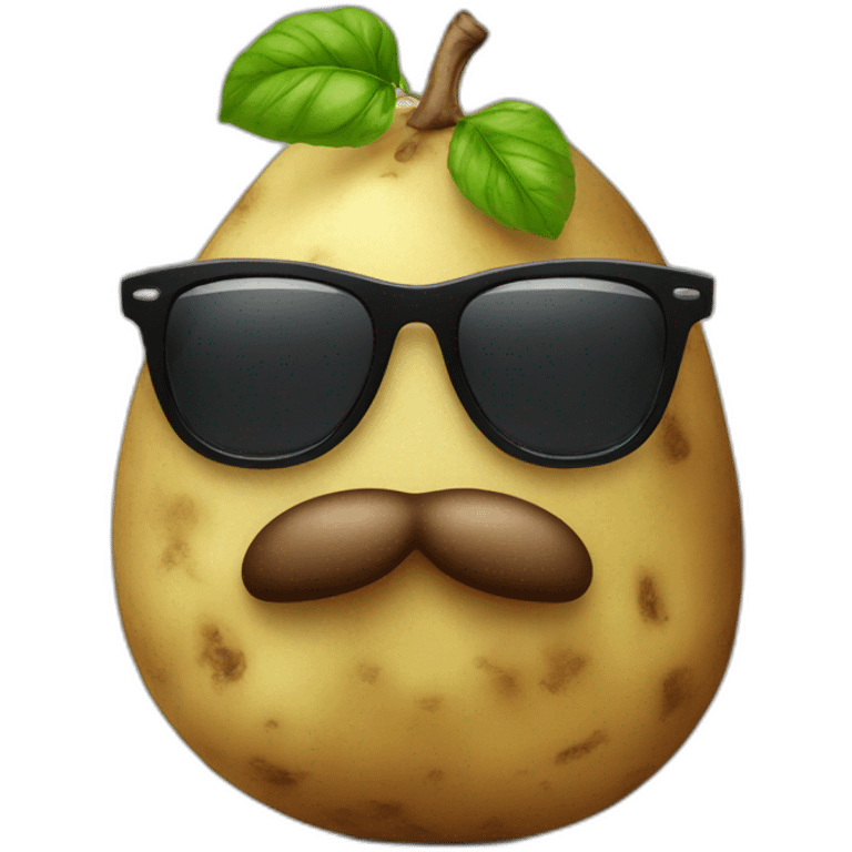 serious potato in black sunnies emoji