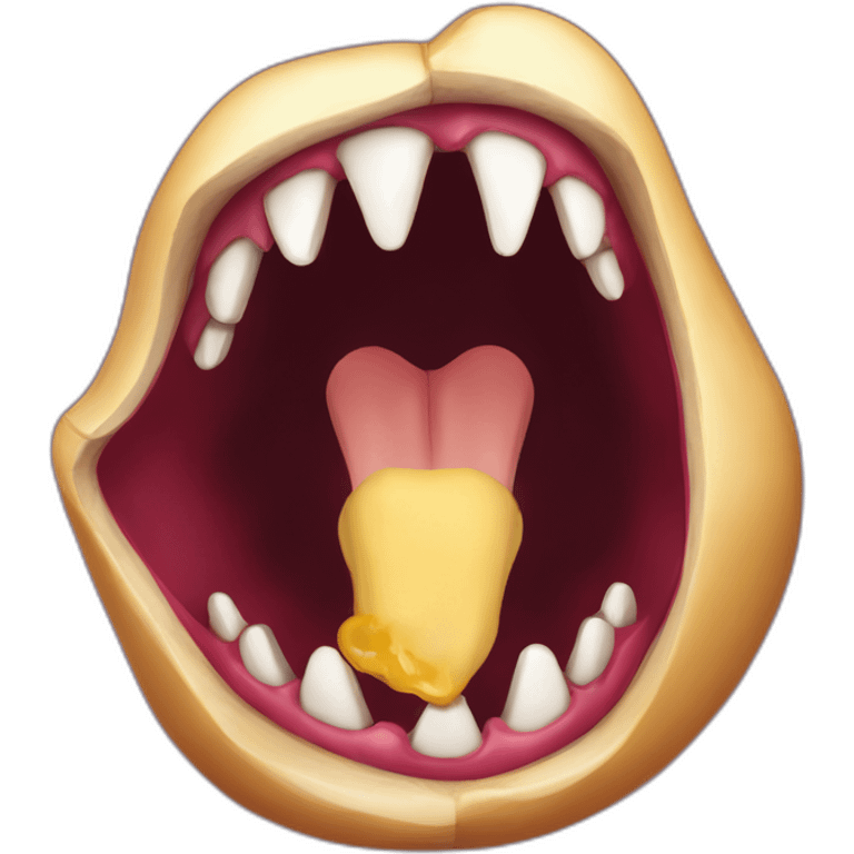 Dog maw open showing inside mouth emoji