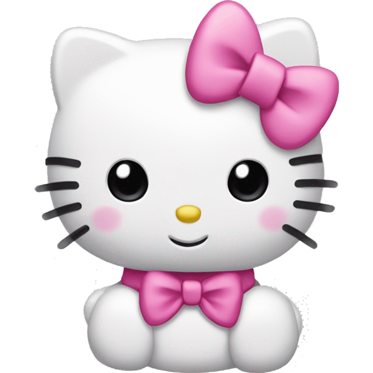 Hello kitty with pink bow emoji