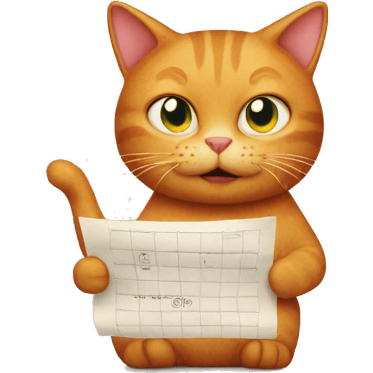 ginger cat reads the rules emoji