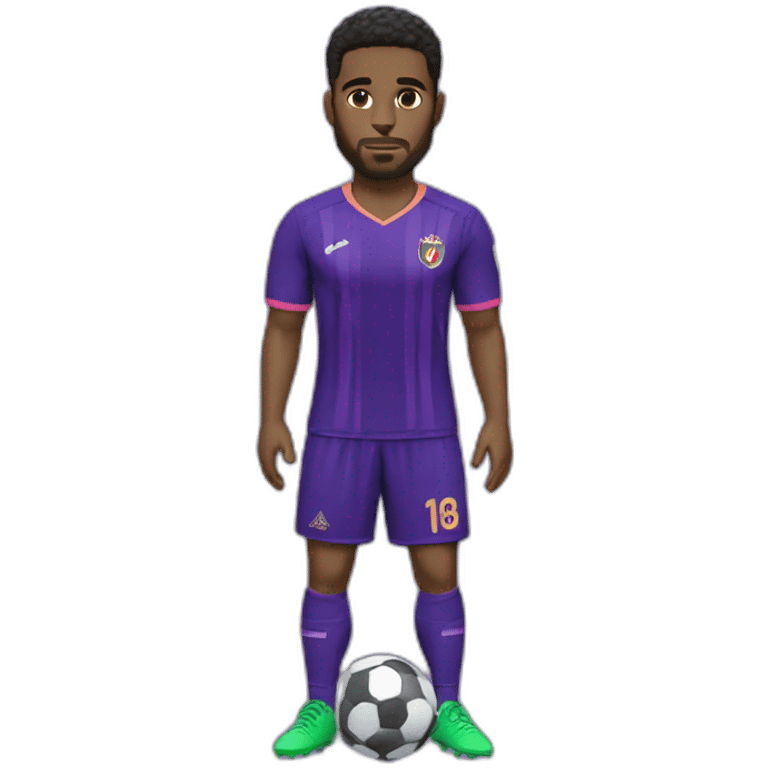 futbolista ropa morada emoji