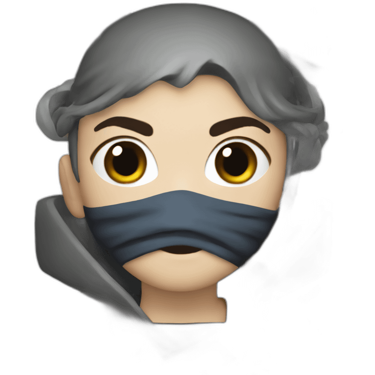 Ninja con piel blanca  emoji