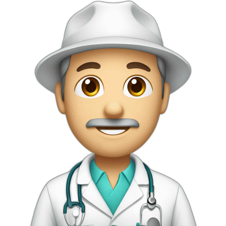 Medico Veterinario revisando vacas emoji