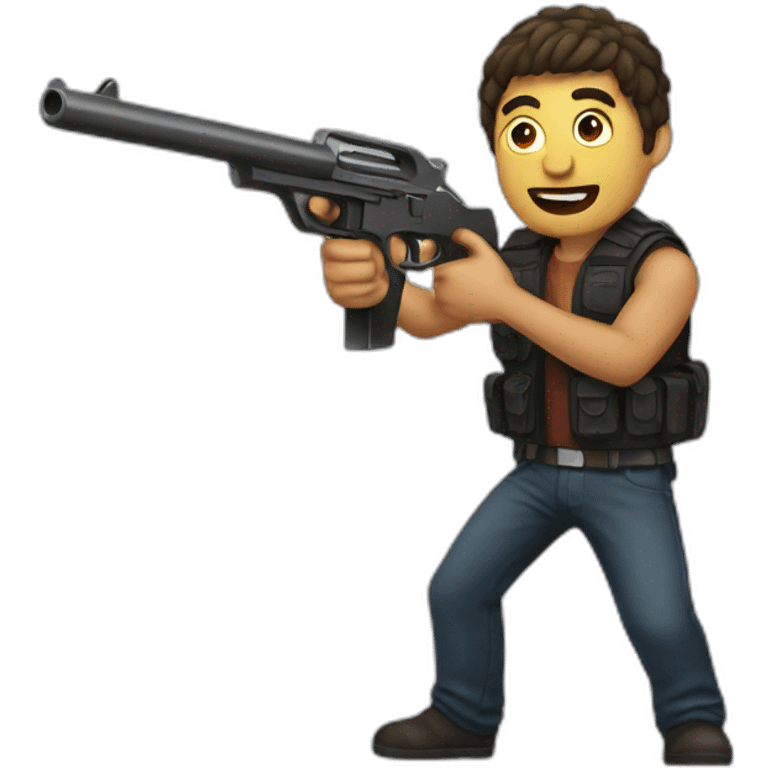 guy with a gun emoji