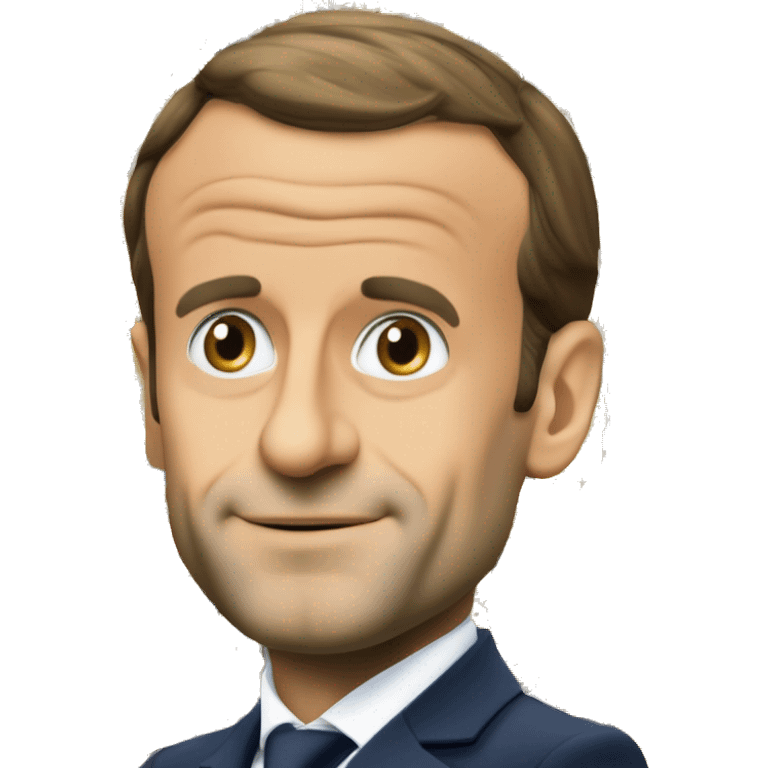 Emmanuel Macron en train d’annoncer la dissolution emoji