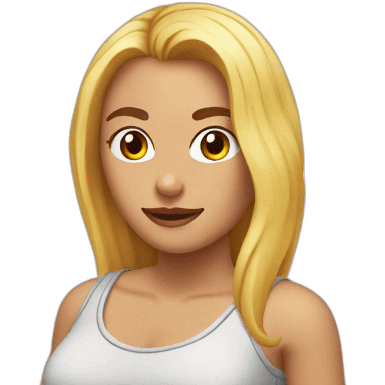 chica rubia tapandose la cara con las manos emoji