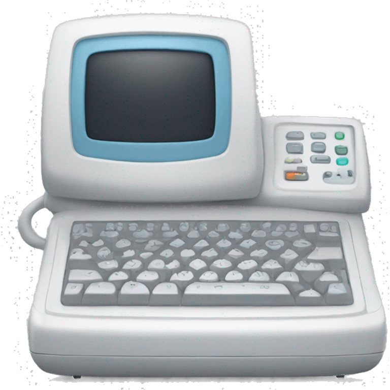 Ultrasound machine with keyboard emoji