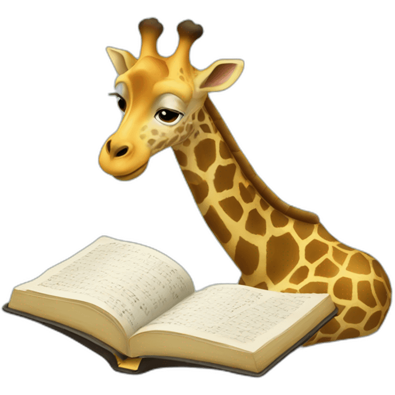 Giraffe Reading Bible emoji