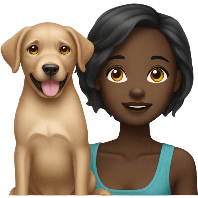 Labrador negro girl  emoji