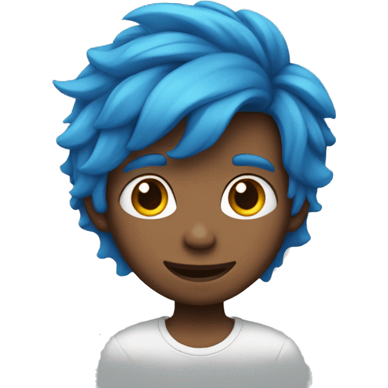 Boy with blue hair  emoji