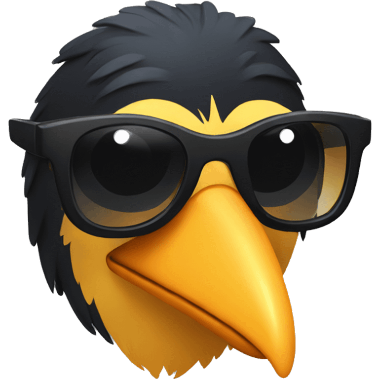 Crow sunglasses emoji