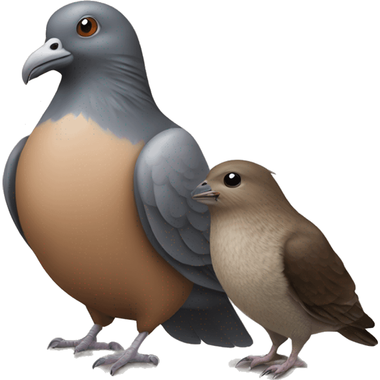 Pigeon and a beaver  emoji