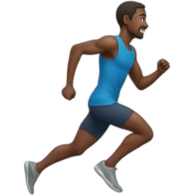 white man running emoji