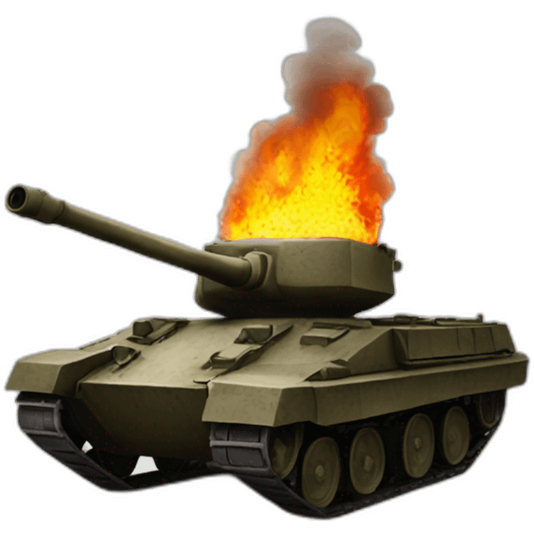 burning tank emoji