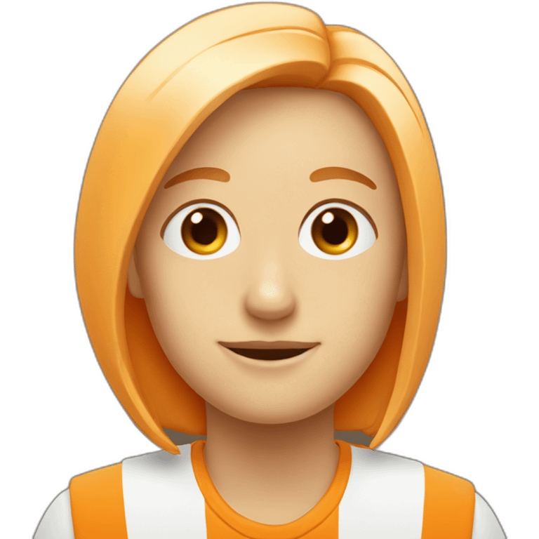 Orange et blanc emoji