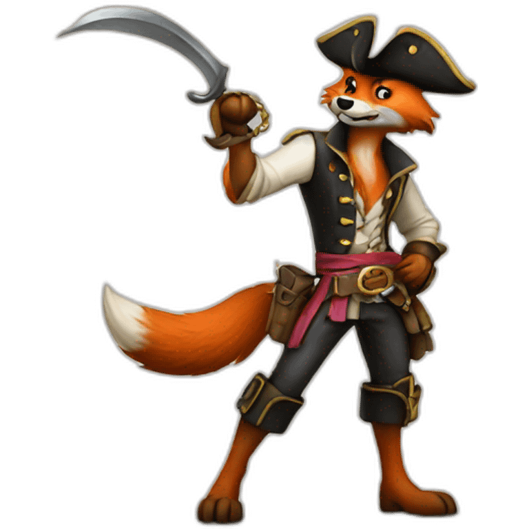 Foxy is pirate  emoji