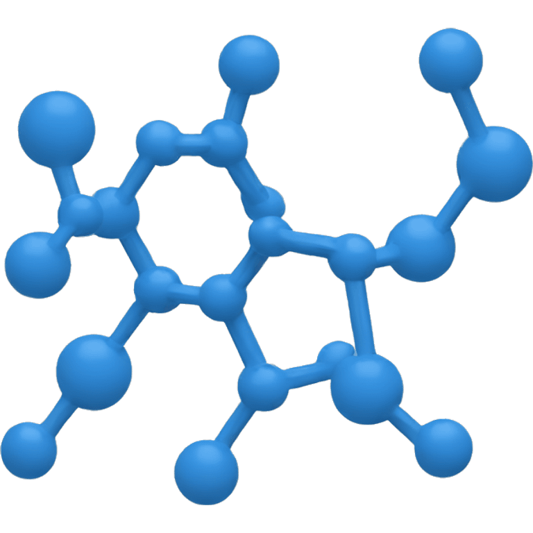 chemical compound blue emoji