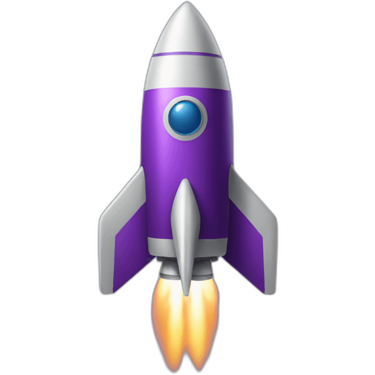 violet space rocket emoji