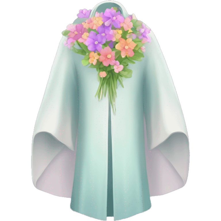 empty crystal magical robes covered with flowers emoji