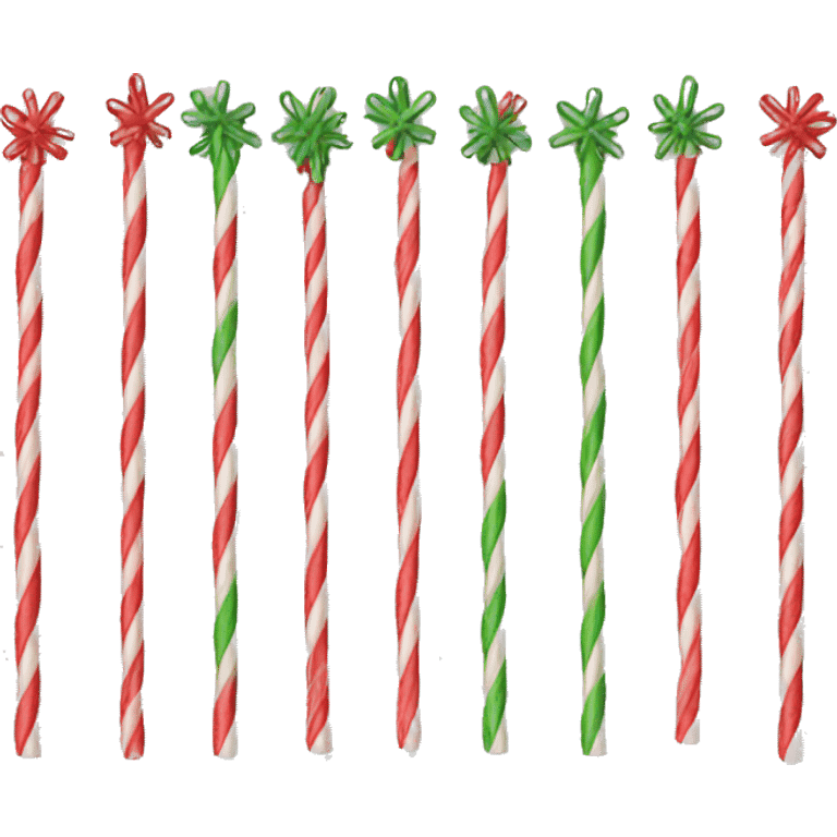 Christmas straw decorations emoji