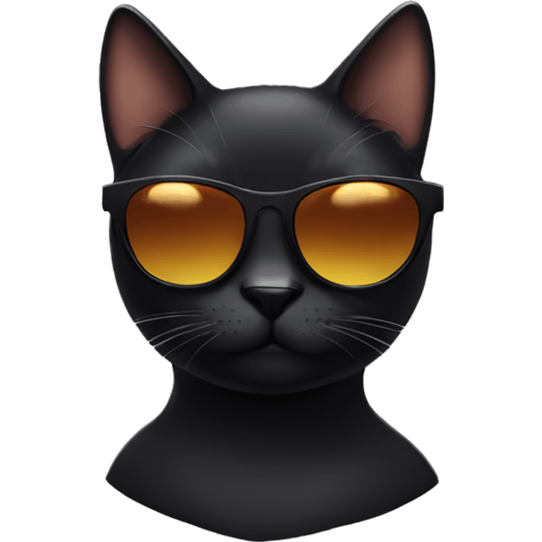 Black Cat with sunglasses emoji