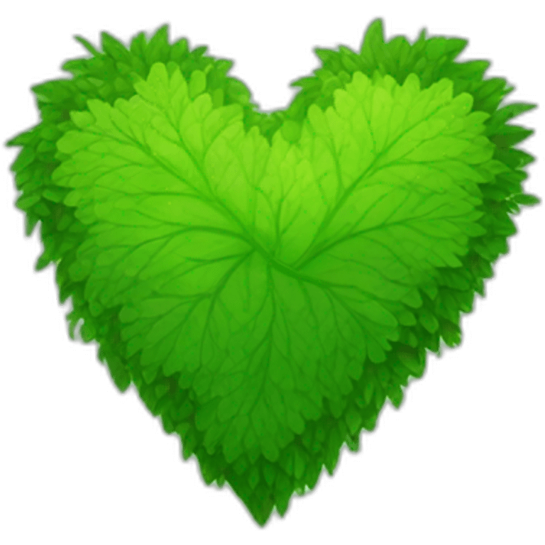 Nature green heart emoji