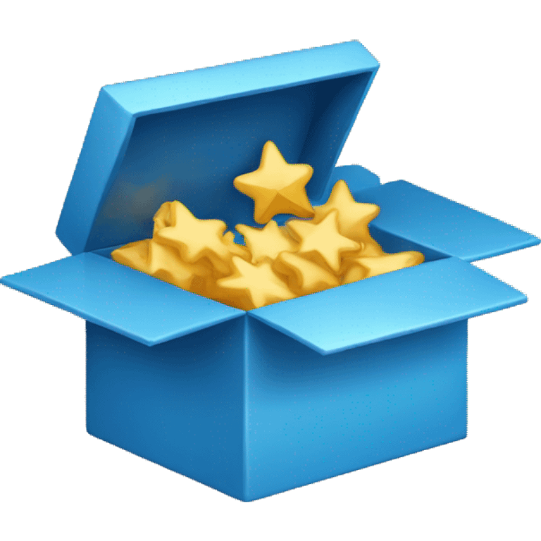 blue box with stars emoji