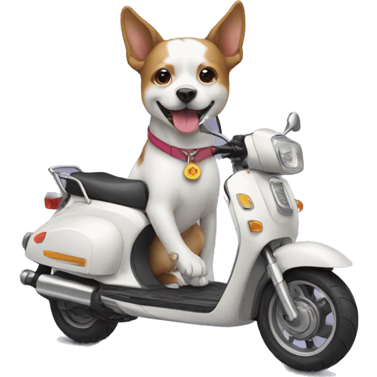 Japan dog on a scooter freestyle emoji