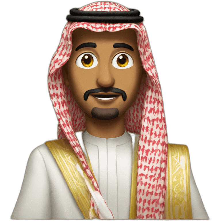 saudi prince delivers a speech at podium emoji