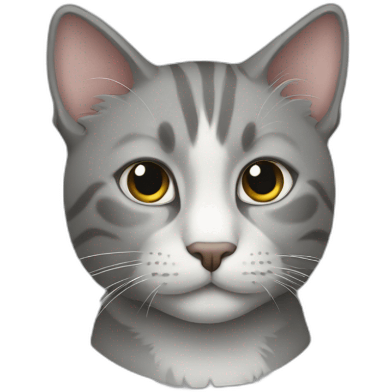 cat gray emoji