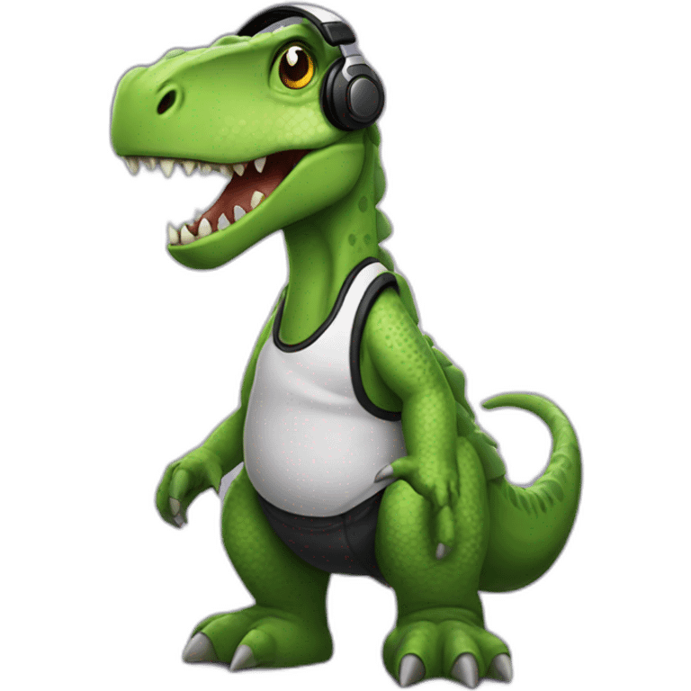 Dj dinosaur emoji